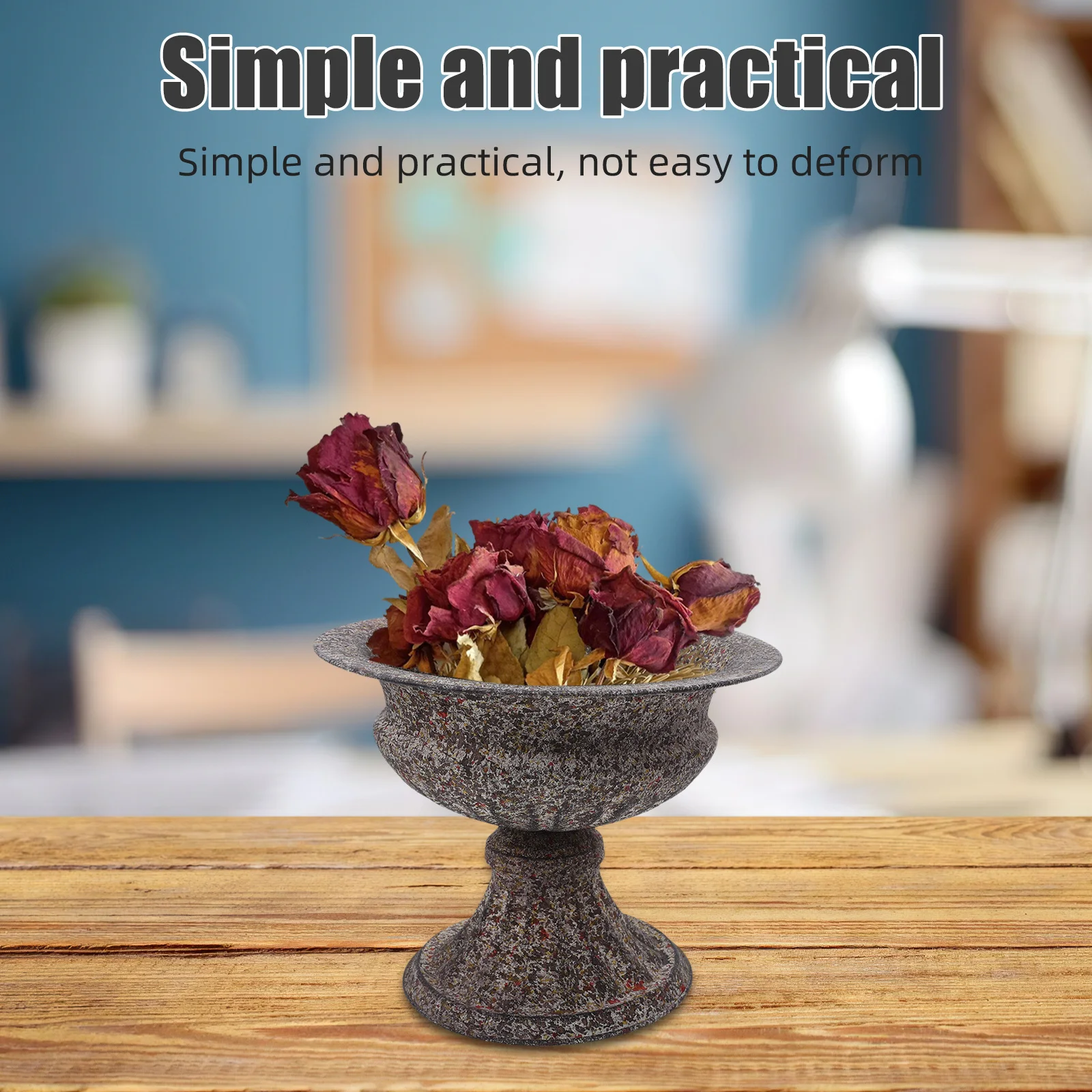 

Vintage Decorative Flower Vase Iron Tabletop Centerpiece For Farmhouse French Style Home Wedding Floral Arrangements