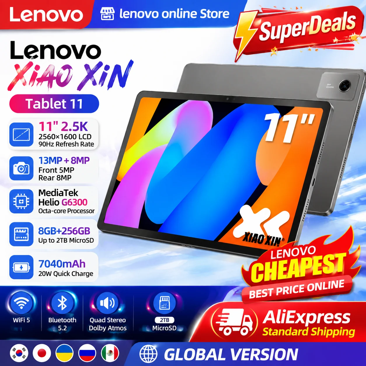 Lenovo Xiaoxin Pad 11 11 90Hz AI Tablet 128GB 6GB