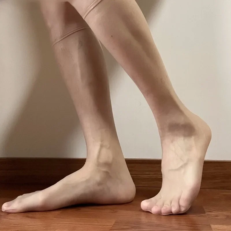 Socks Daily Long Middle See Invisible Socks Men's Black Man Casual Through Underwear Sheer Sexy New Tube Transparent Stockings