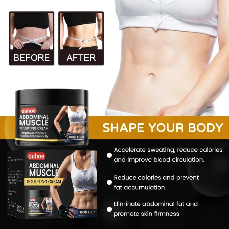 

Крем для коррекции мышц живота, сжигания жира и целлюлита