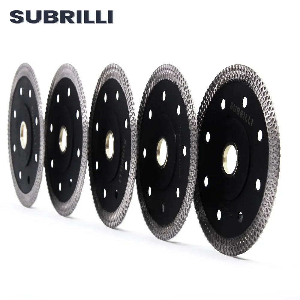 

SUBRILLI 4 Inch Turbo Diamond Saw Blade Disc 5pcs Sintered Cutting Blades For Angle Grinder Porcelain Tile Ceramic Stone Cutter