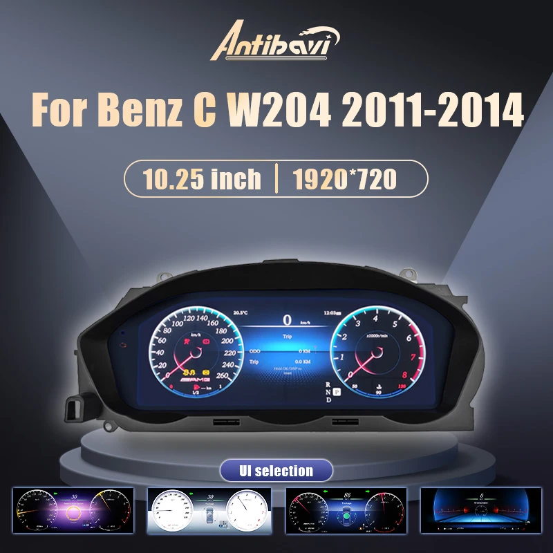 Digitale Dashboard For Benz C W204 2011-2014 Years Ntg4.5 Auto Lcd Paneel Snelheidsmeter Virtuele Cockpit Voor