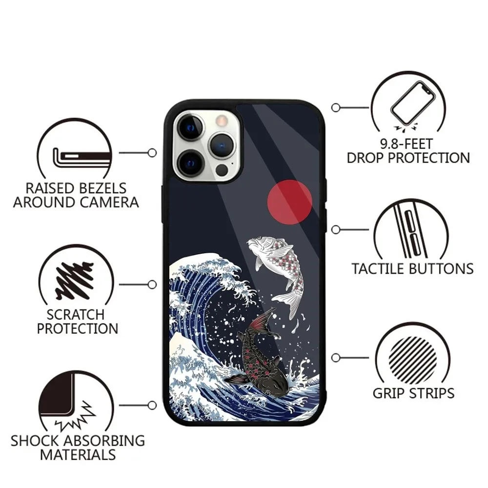 Great Wave Kanagawa Phone Case For iPhone 16,15,14,13,12,11,Plus,Pro,Max,Mini Magsafe Magnetic Wireless Charging