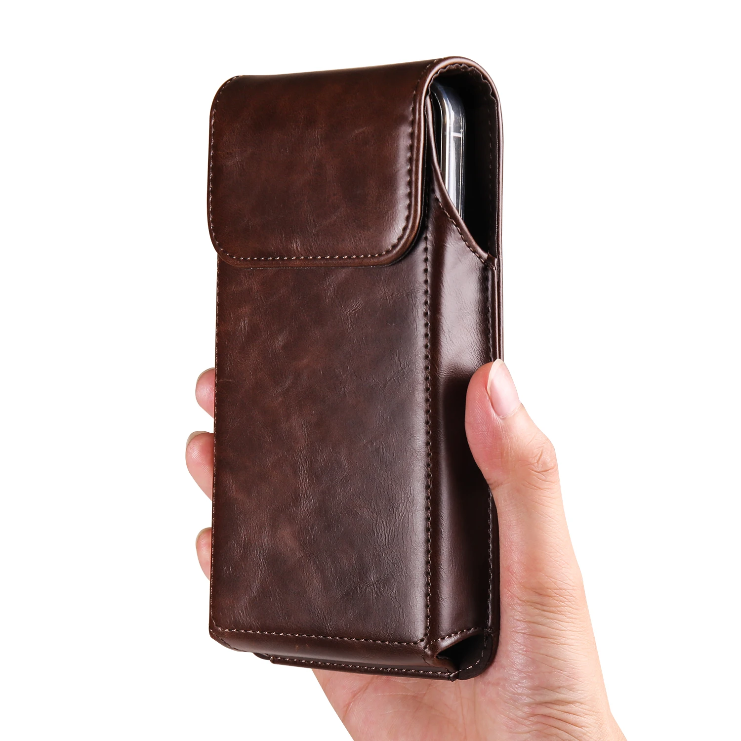 Cow Leather Belt Clip Phone Bag Men Waist Pouch For Samsung Galaxy S24 Ultra S23 S22 S21 Plus S20 FE Note 20 Mobile Case Holster