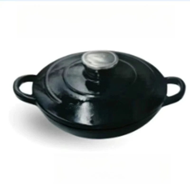 Seafood pot Enamel pot Household cast iron pot Gas stove Induction cooker Universal