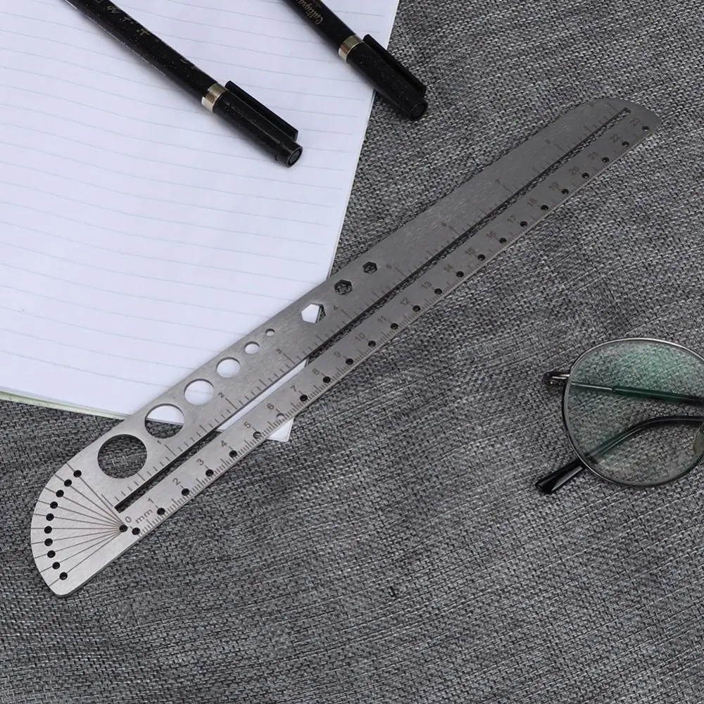 Stainless Steel Scale Ruler Multifunctional Professional Grade Measuring Tool Precision with Imperial/Metric Scales