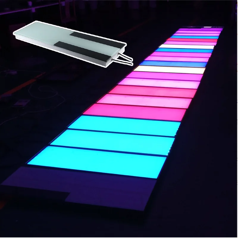 New popular LED keyboard piano pedal light-emitting floor illuminated tiles for parks and commercial special steps