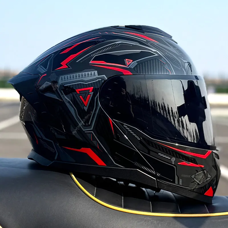 LVS-909-DOT Standard Motorcycle Flip Up Helmet, Durable ABS Hard Shell, Breathable Comfortable Urban Commute Safety Gear image 3