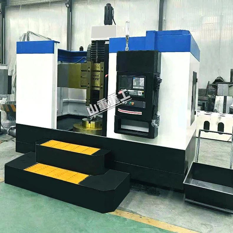CK5116 CNC vertical lathe, double-column heavy-duty 5120 flange and wheel hub machining machine tool