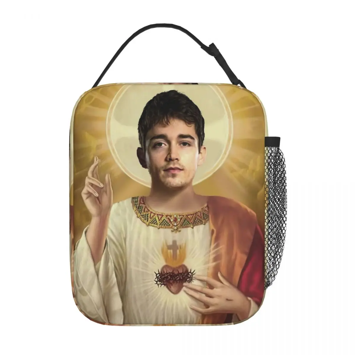 Charles Leclerc Jesus Insulated Lunch Bags Thermal Meal Container High Capacity Tote Lunch Box Bento Pouch School Picnic