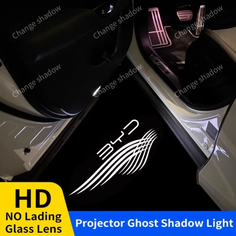 2pcs HD LED Car Door Welcome Light Projector Light Ghost Shadow  Atmosphere LightFor BYD ATTO3 YUAN PLUS Han Sealion 6 Song Plus