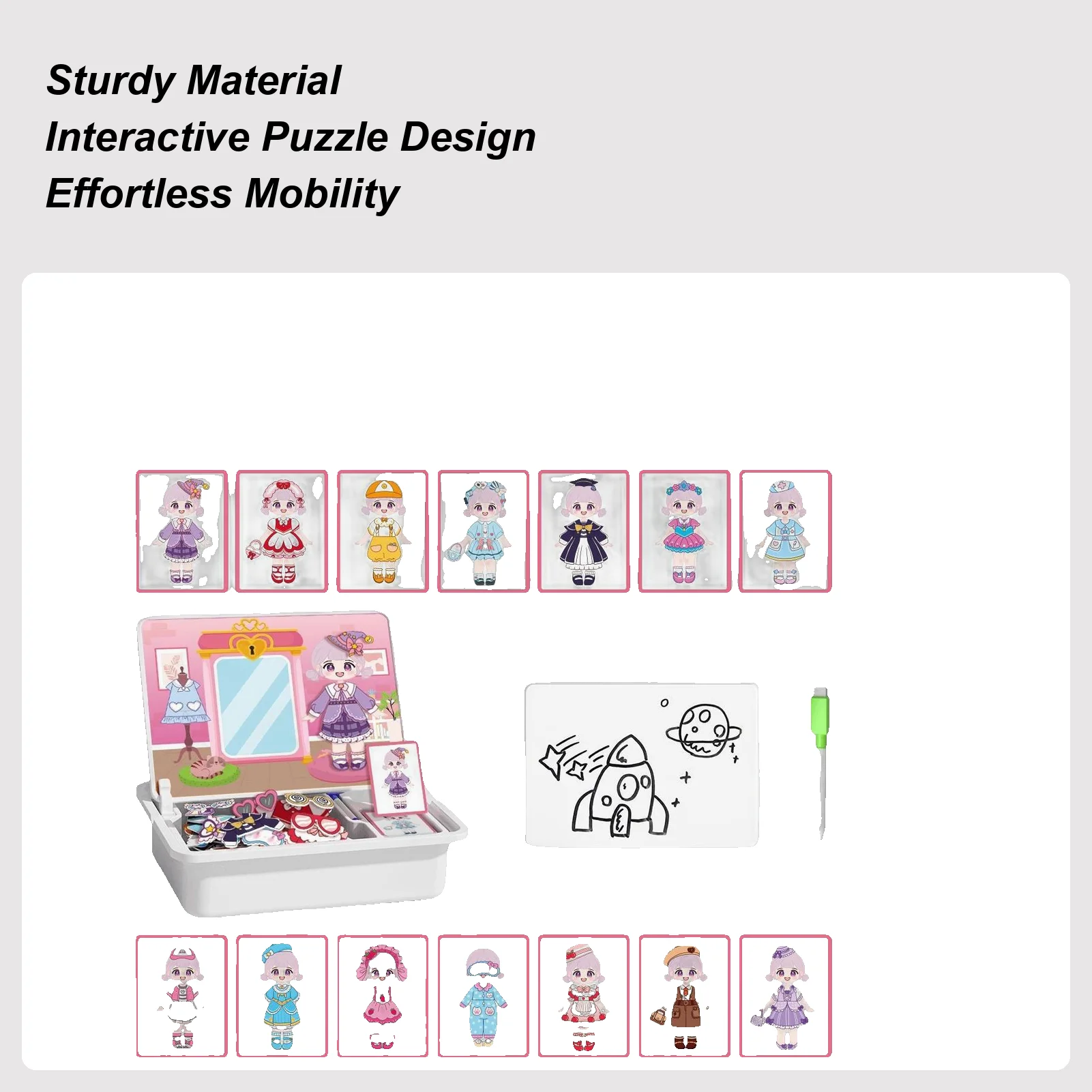 

Магнитная игрушка для лица для детей, одевание для лица, дорожная игра, двусторонние обучающие развивающие игрушки с доской для письма и ручкой для мальчиков