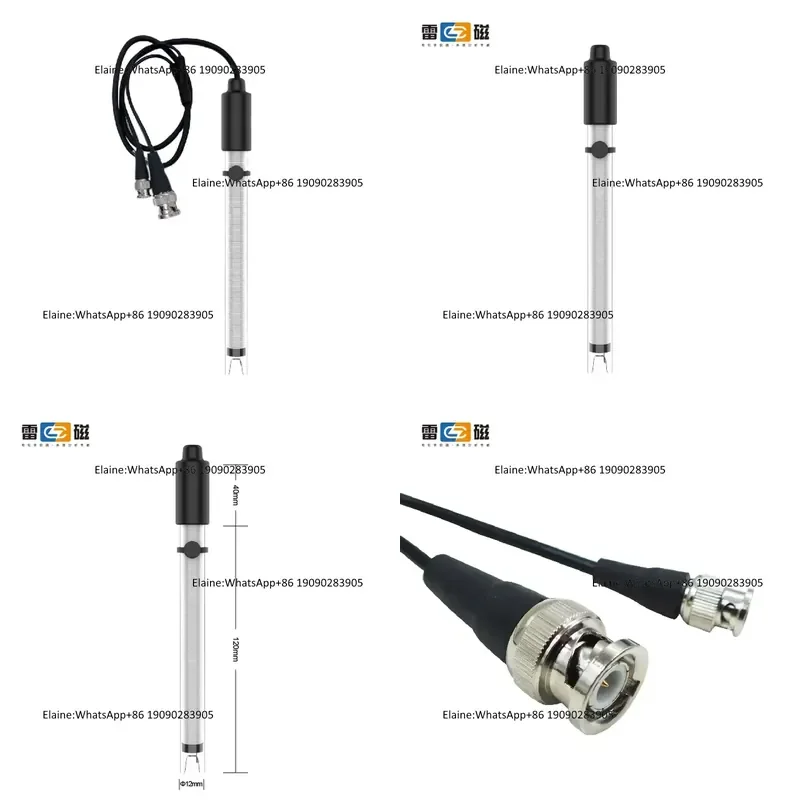 

E-301F 3-in-1 PH/Temp Combination Probe BNC/RCA Connector BNC(Q9)+BNC(Q6) 0-14ph Compound Electrode Sensor