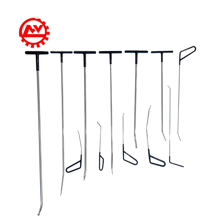 

Black 12PCS Auto Body PDR Hail Puller Hooks Car Dent Repair Tools Rod Kit