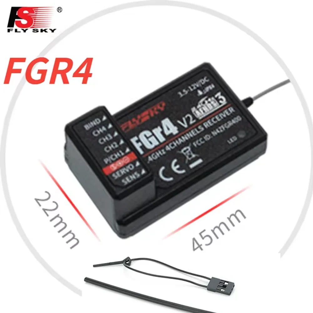 88 4CH 2.4G Mini FGr4S V2 FLYSKY RC Model Receiver 3.5-8.4V Built-in Single Antenna PWM Radio System For FS NB4 PL18 Transmitter