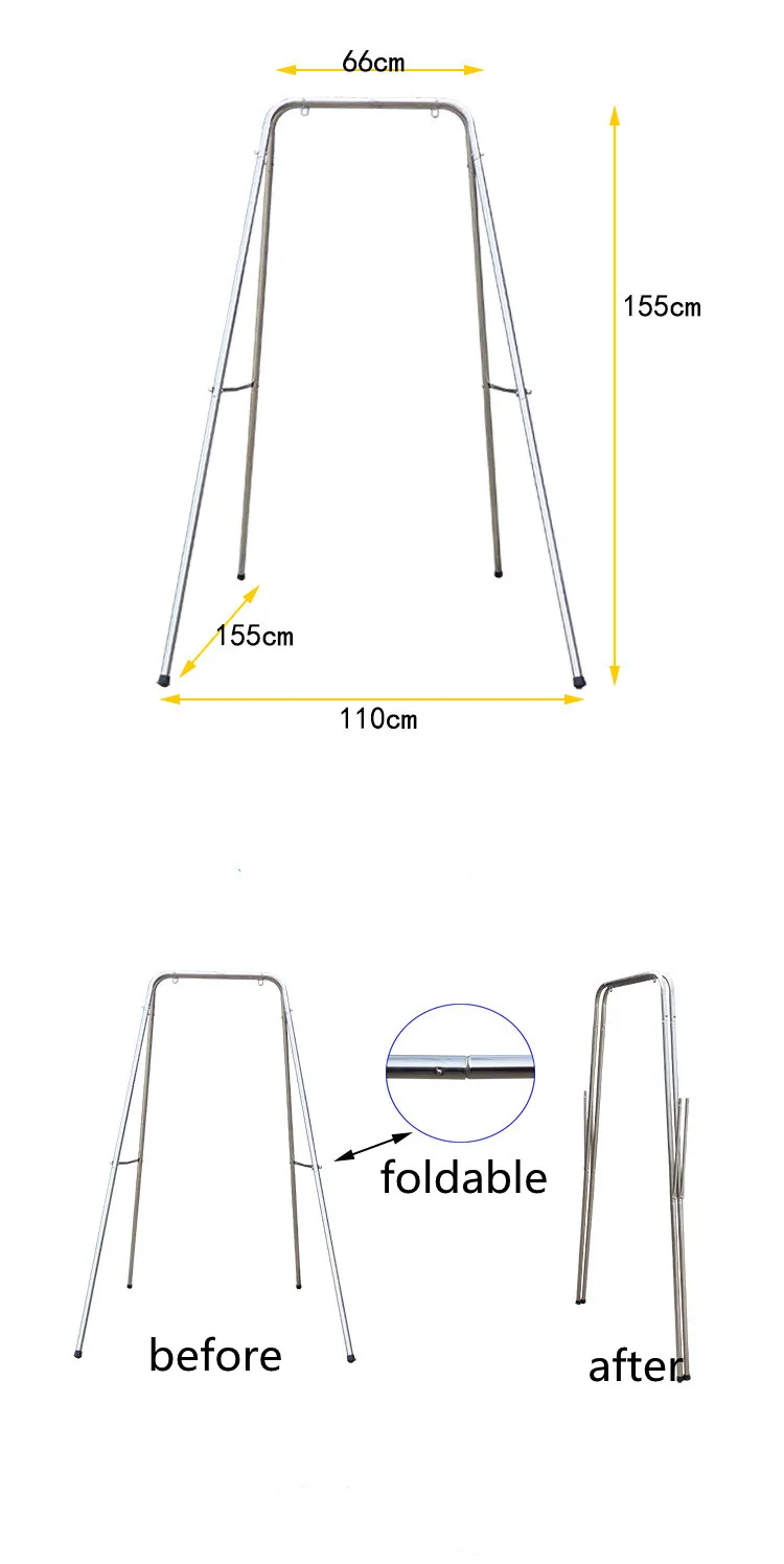 Children\'s swing frame indoor and outdoor home courtyard outdoor baby swing stainless steel bracket hanging chair cloth swing