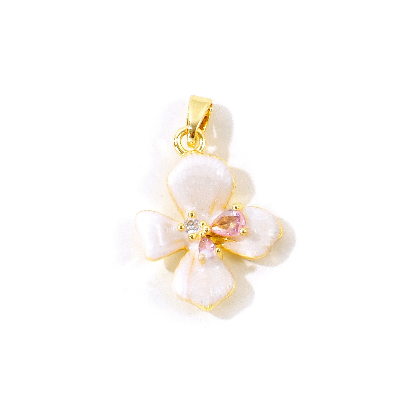 2 Stück Mehrfarbige Blumen-Anhänger aus emailliertem, 18K vergoldetem Messing für DIY-Halsketten, Armbänder, Schmuckherstellung, Großhandel – Detail 3