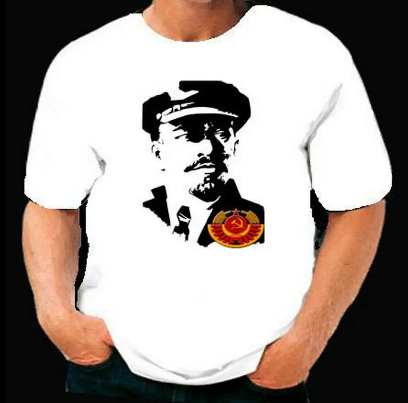Lenin Russia Communism cool vintage USSR T Shirt  Premium Cotton Short Sleeve O-Neck Mens T Shirt New S-3XL