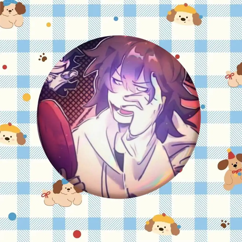 American Urban Legends Jeff The Killer  Badge Tinplate Meme Round Brooch for Hat Bag Creative Lapel Jewelry Accessories Gifts