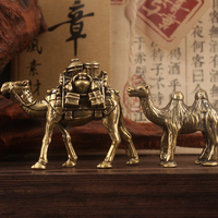 Vintage Brass Camel Statue Desktop Ornaments Home Decorations Crafts Heavy Cute Animal Figurines Miniatures Accessories