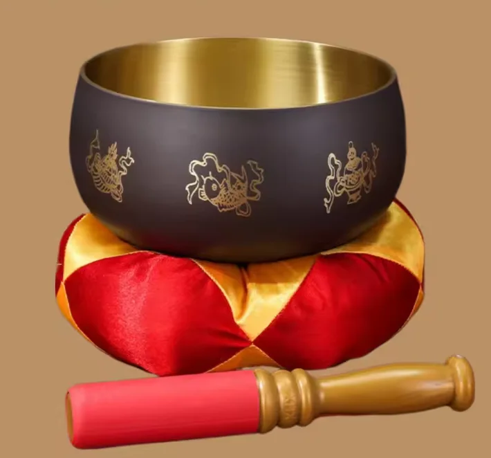 Japanese-style Copper Chime Brass Heart Sutra Singing Bowl Yoga Meditation Monk's Alms Bowl