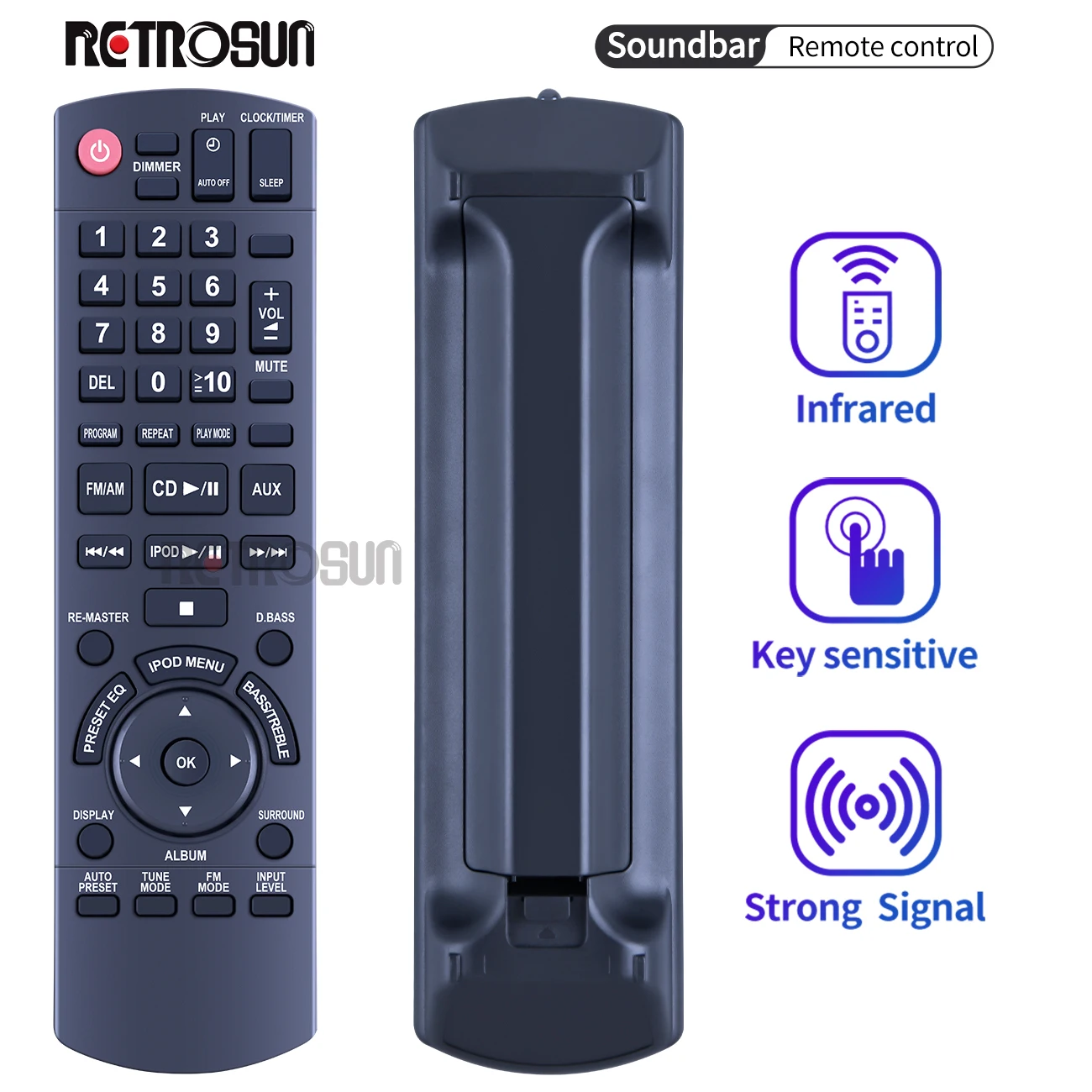 New N2QAYB000394 Remote Control fit for Panasonic SC-HC3 Compact Stereo System