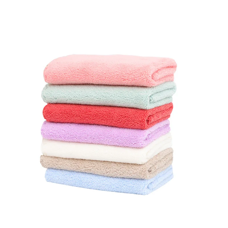 High Density Coral Velvet 30*30cm Small Square Towel Hand Towel Microfiber Child Washcloth Kids Face