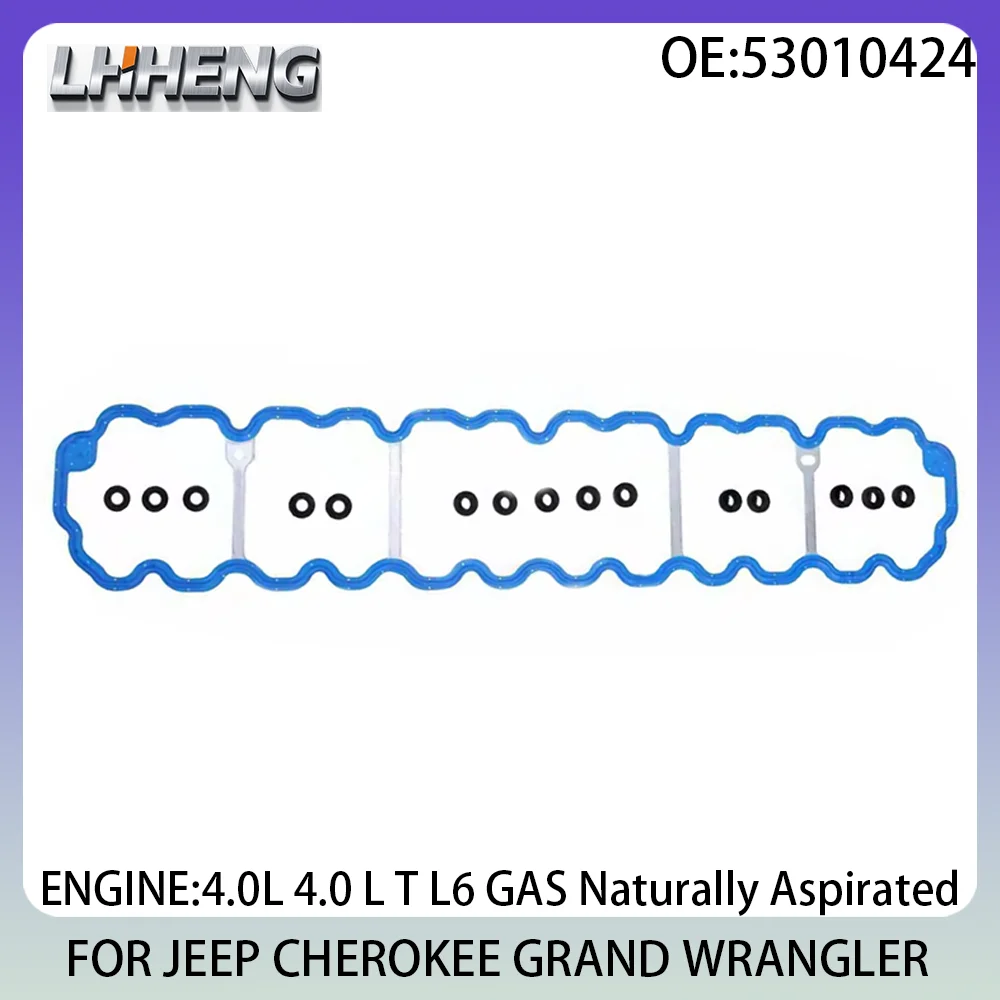 

Engine Valve Cover Cylinder Gasket For JEEP CHEROKEE GRAND WRANGLER 4.0L 4.0 L T L6 GAS Naturally Aspirated 53010424 1987-2007