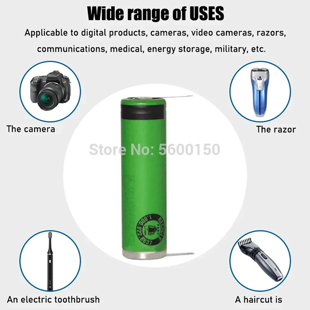 New 100% Original High Capacity AA 680mAh VR2 14500 Batteries Li-ion 3.7v Rechargeable Battery with Welding