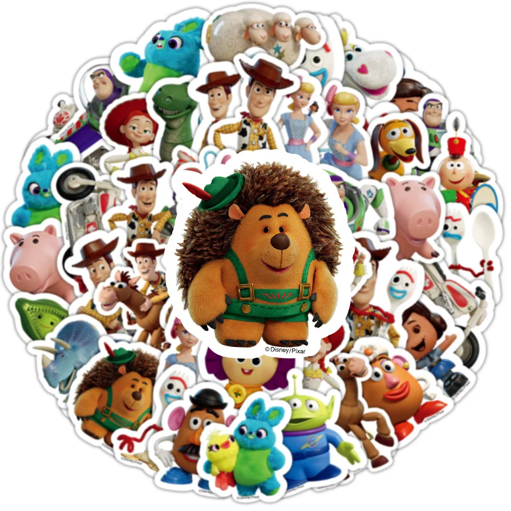 10/30/50pcs Cute Disney Cartoon Toy Story Stickers Buzz Lightyear Woody Anime Decal DIY Laptop Phone Scrapbook Sticker for Kids