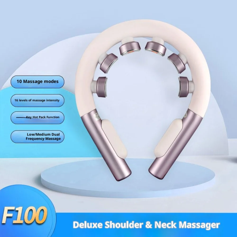 

Умный портативный массажер для шеи и плеч, вибрационный массажер для шейных позвонков, многофункциональный массажер с насадками для разминания