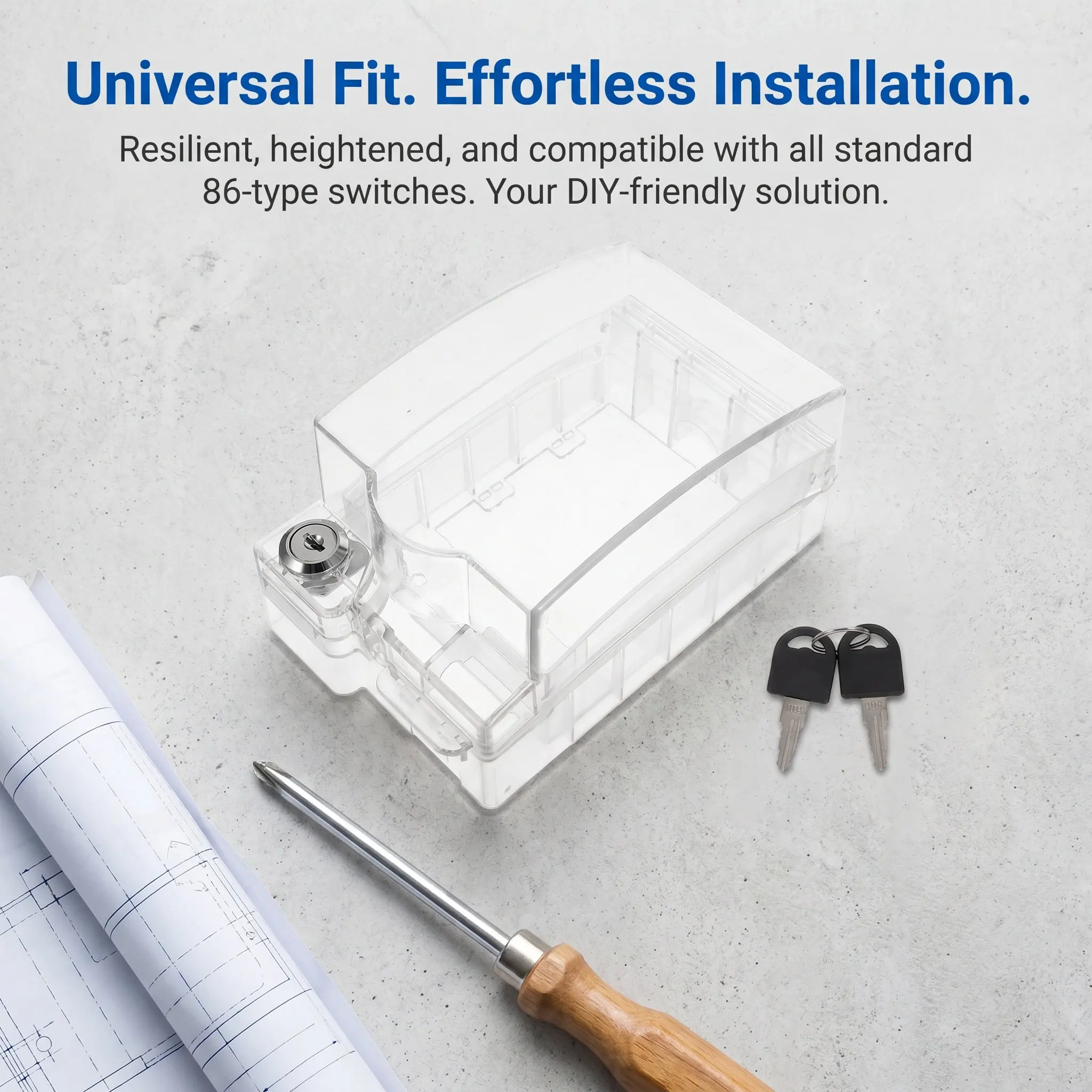 Transparent Plastic Waterproof Socket Box Elevated Protective Switch Cover Bathroom Kitchen Outdoor Splashproof 86 Type
