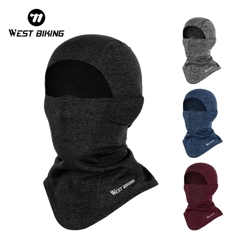 WEST BIKING Winter Windproof Cycling Cap Warm Fleece Cycling Headwear Hat Scarf Men Women Outdoor Running Skiing Sport Balaclava