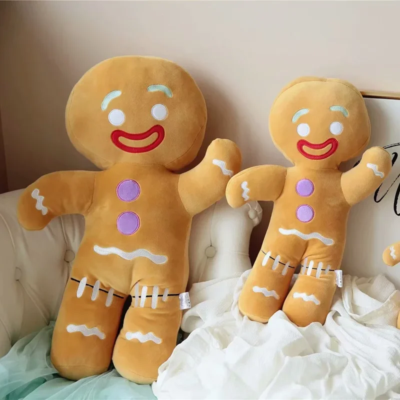 Gingerbread Man Plush Toy Baby Appease Doll Biscuits Man Pillow Cushion Reindeer Home Decor Toy for Children Birthday Xmas Gift