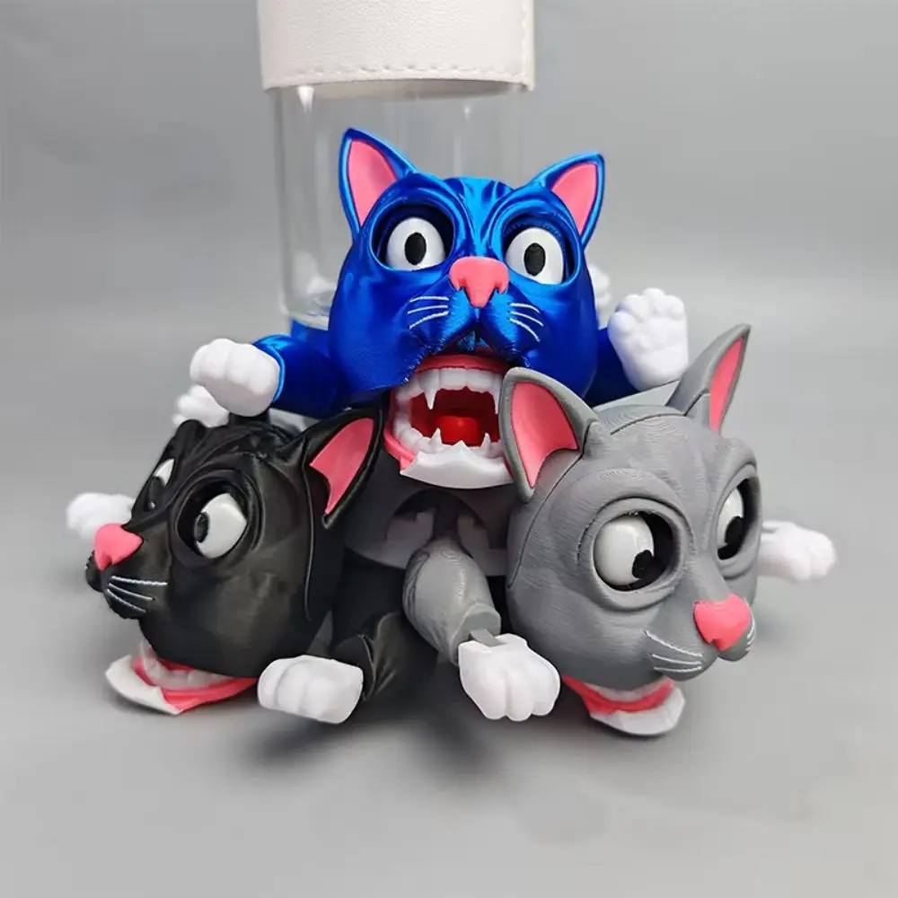 

Crossed Legs&Staring Eyes Panicked Cat Coaster Press Type Mug Holder Cat Cup Pad Quirky Toys Ornament Anti-scald