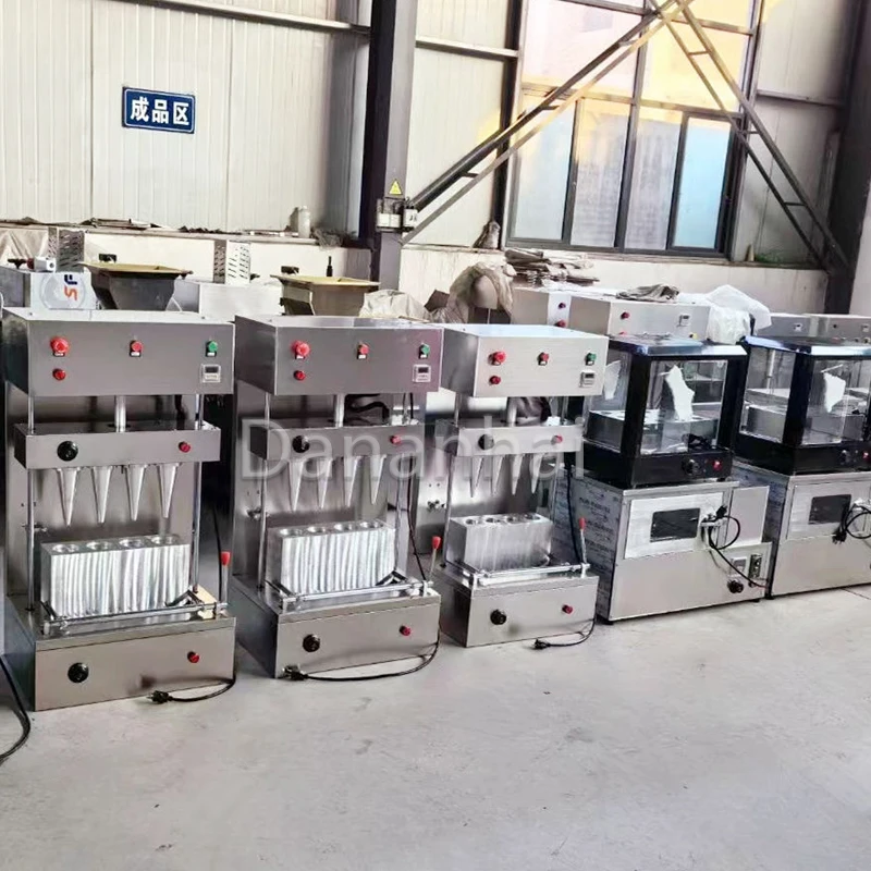

Commercial Pizza Cone Forming Machine with Rotary Oven And Glass Display Cabinet for Restaurant Kitchen