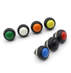 100PCS 2Pin Mini Switch 12mm 1A Waterproof Switch PBS33B 12V Momentary Push Button Switch Reset Non-locking PBS-33B
