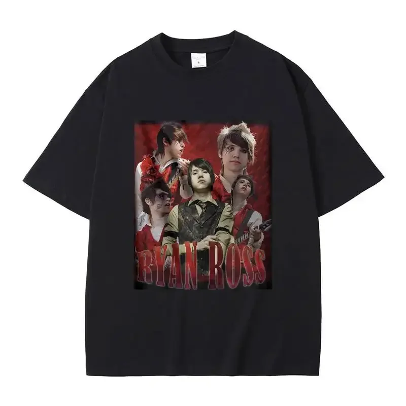 Ryan Ross Print T Shirt Men'S Gothic Rock Oversized Male