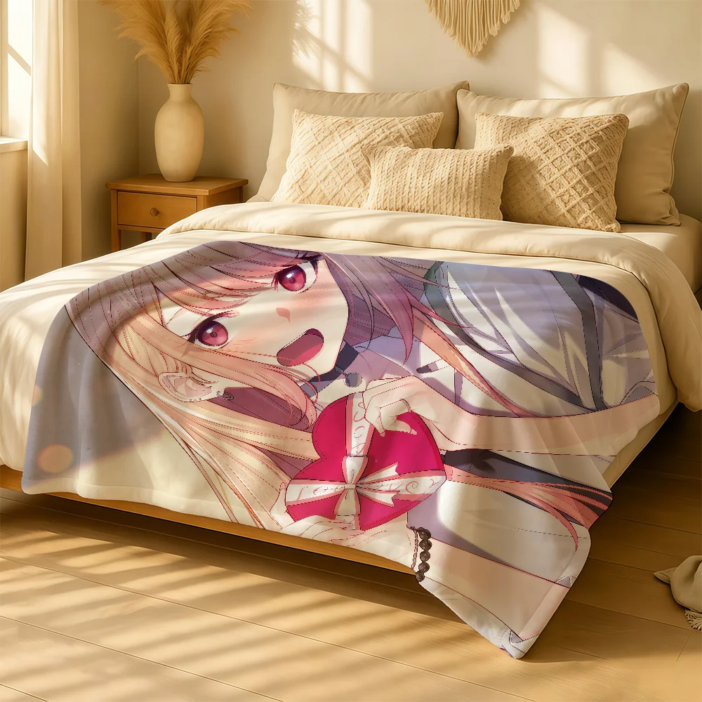Anime M-Marin Kitagawa Blanket For Soft Warm Knee For Bedroom Living Room Bed Sofa Camping Picnic Office Gift