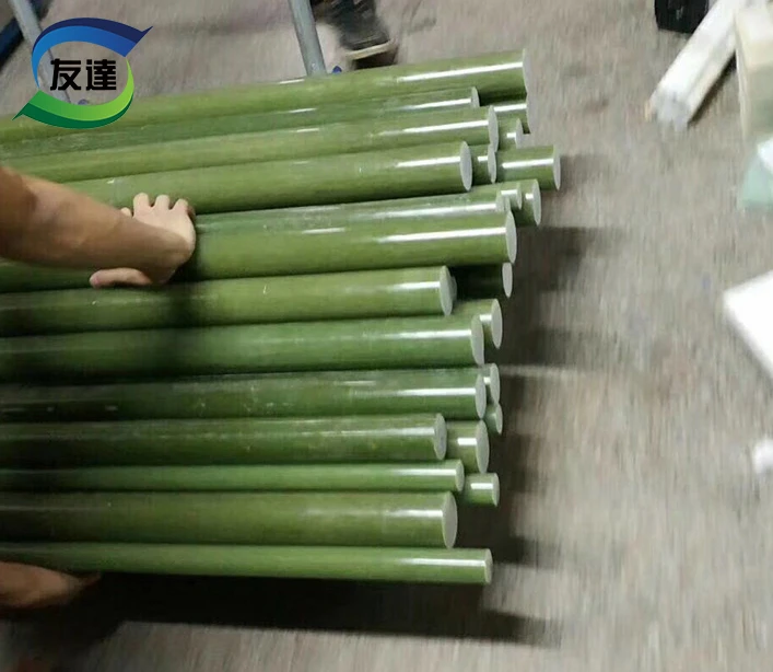 2Pcs Green Epoxy Rod Epoxy Laminated Glass Cloth Insulation Stick Rod Glass Fiber Resin Rod Length=500mm