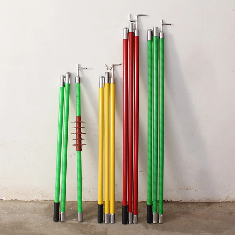 Industrial-grade high-voltage fiberglass insulated operating rods for electrical safety hot rods