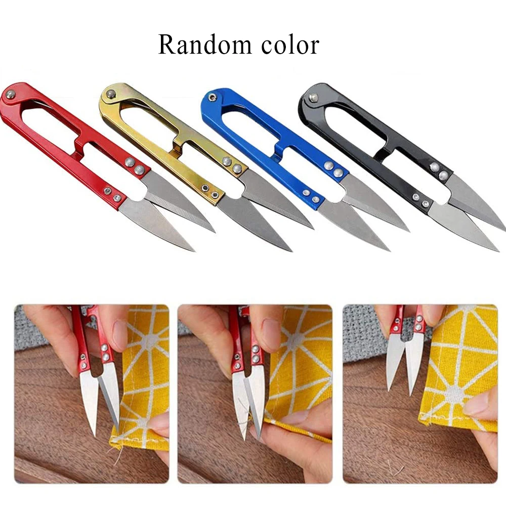 50/100pcs Sewing Scissors Mini Yarn Thread Cutter Small Snips Trimming Nipper for Cross Stitch DIY Sewing Supplies random color