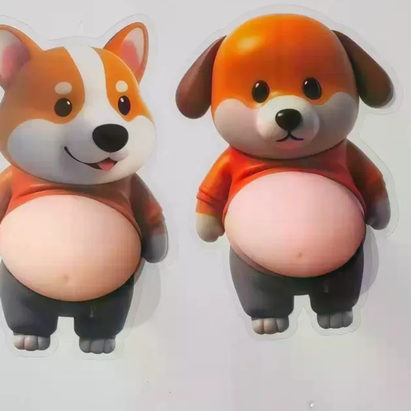 3D Cute Puppy Sticker Squeezeable Shiba Inu Phone Case Decoration Children's Birthday Party Favor Festival Supplies