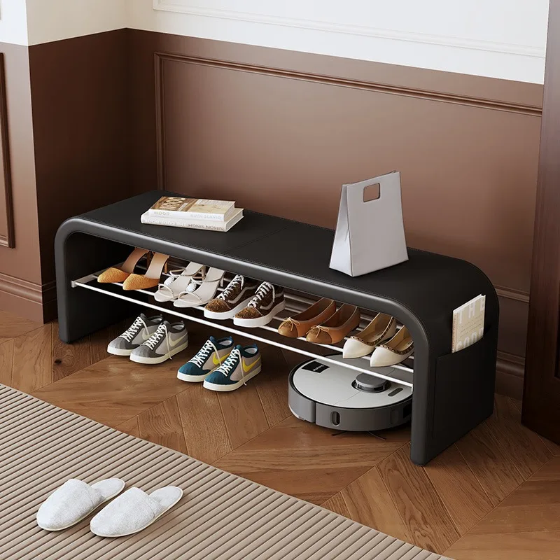 Light luxury shoe changing stool for home use, shoe wearing stool, shoe cabinet, integrated bed end stool image 5