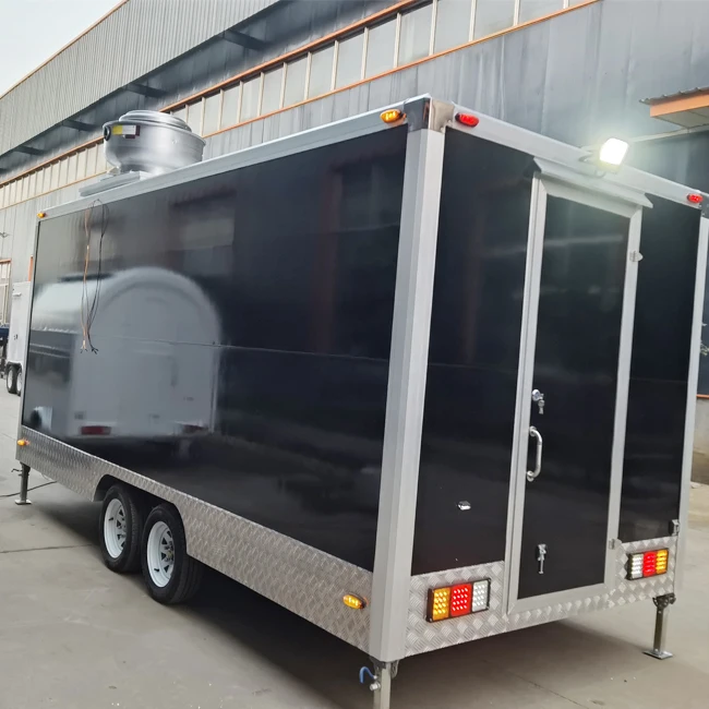 Square Model Business Food Trailer Hot Dog Cart for Sale Food Truck Truck for Sale Small Food  Truck
