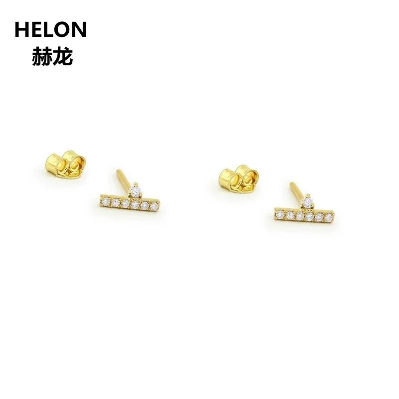 

0.09ct SI/H Natural Diamonds Stud Earrings Solid 14k Yellow Gold Women Earring Anniversary Engagement Wedding Party Fine Jewelry