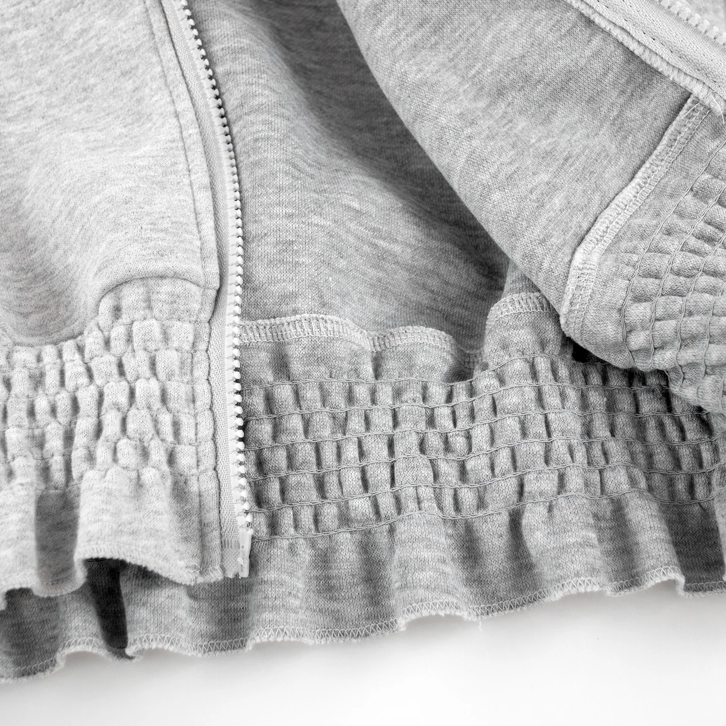CH Mädchen-Kapuzenjacke mit Reißverschluss, Rüschenbesatz, langen Ärmeln, lässige Sweatshirt-Jacke mit Taschen für Kinder, Frühling und Herbst – Detail 4