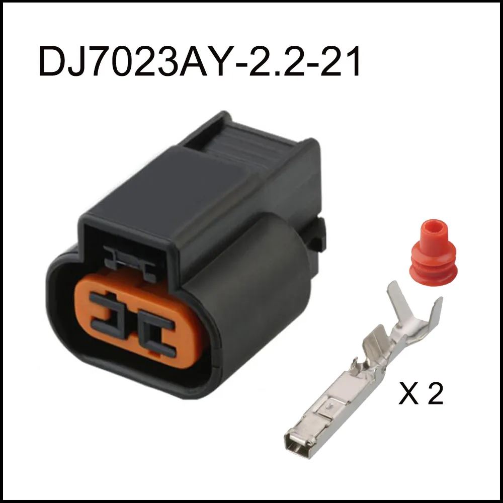 

200 комплектов DJ7023AY-2.2-21 DJ7023AY-2.2-11 автомобильныйВодонепроницаемый разъем2pinfamale штекерный кабель Разъем В комплект входит клеммное уплотнение