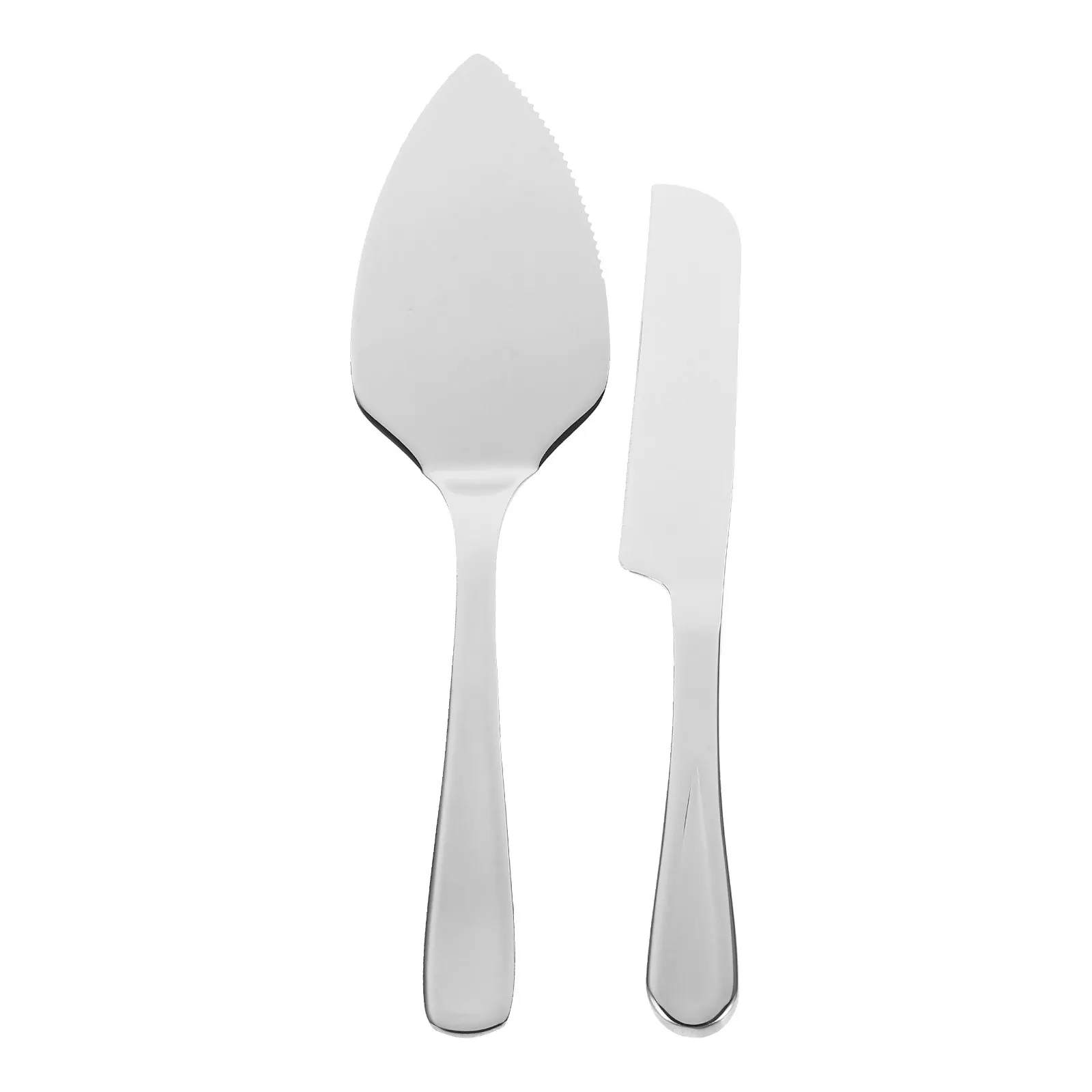 1Set Stainless Steel Cake Cutter and Server Set Versatile Food Scoop for Cake Pizza Wedding Party Birthday