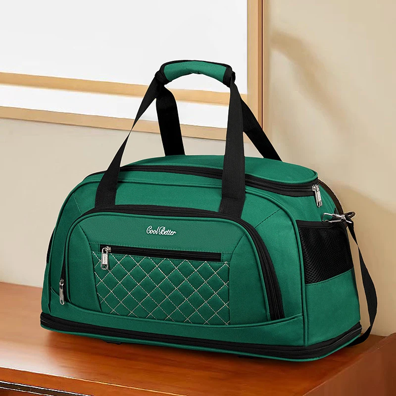 Scalable Gym Fitness Bag Women'S Oxford Travel Tote Yoga Duffle Waterproof Shoulder Handbag Swimming Outdoor Sports Storage Bag